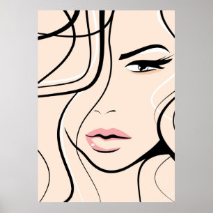 Poster Joli visage féminin