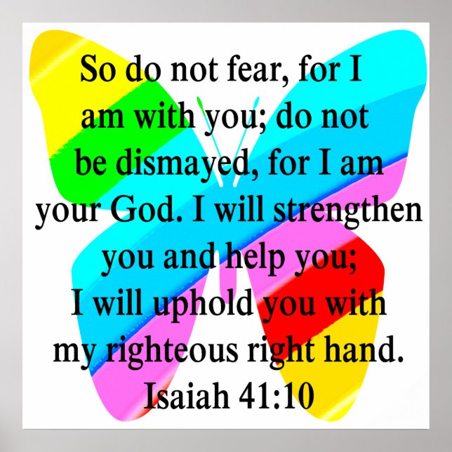 POSTER JOLIE BUTTERFLY ISAIAH 41:10 CONCEPTION (Devant)