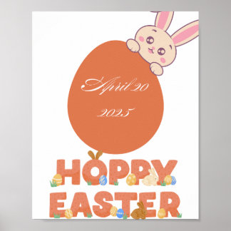 Poster jolie carte cadeau de Pâques