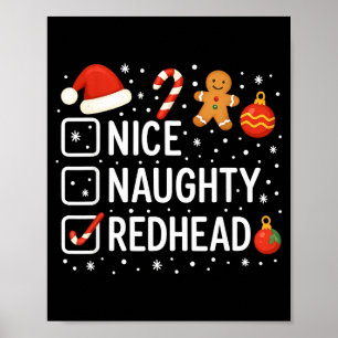 Poster Jolie citation drôle de Noël rousse coquine