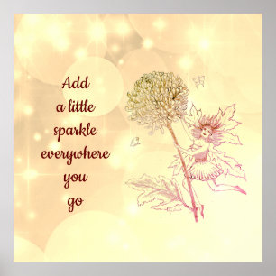 Poster Jolie citation Inspiration Flower