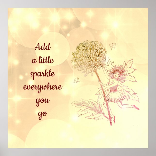 Poster Jolie citation Inspiration Flower (Devant)