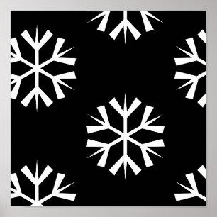 Poster jolie conception motif SNOWFLAKE