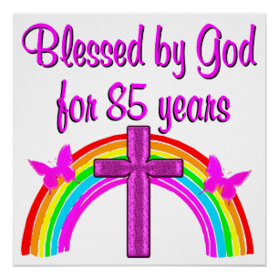 POSTER JOLIE CROIX ROSE 85E ANNIVERSAIRE CONCEPTION