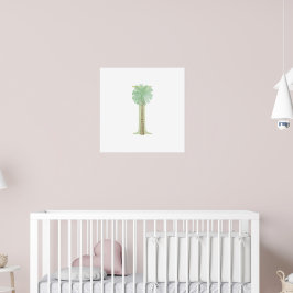 Poster Jolie enfant TROPICAL ARBRE Monogramme I Nursery