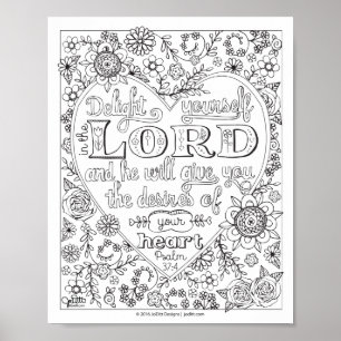 Poster Jolie fille Floral Écriture chrétienne Bible Verse