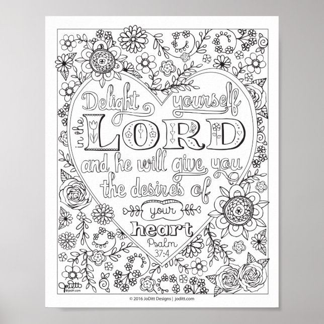 Poster Jolie fille Floral Écriture chrétienne Bible Verse (Devant)