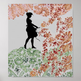 Poster Jolie fille Silhouette