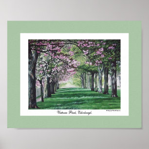 Poster Jolie fleur rose Edimbourg décor art