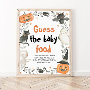 Poster Jolie Halloween Guess the Sweet Mess Baby shower