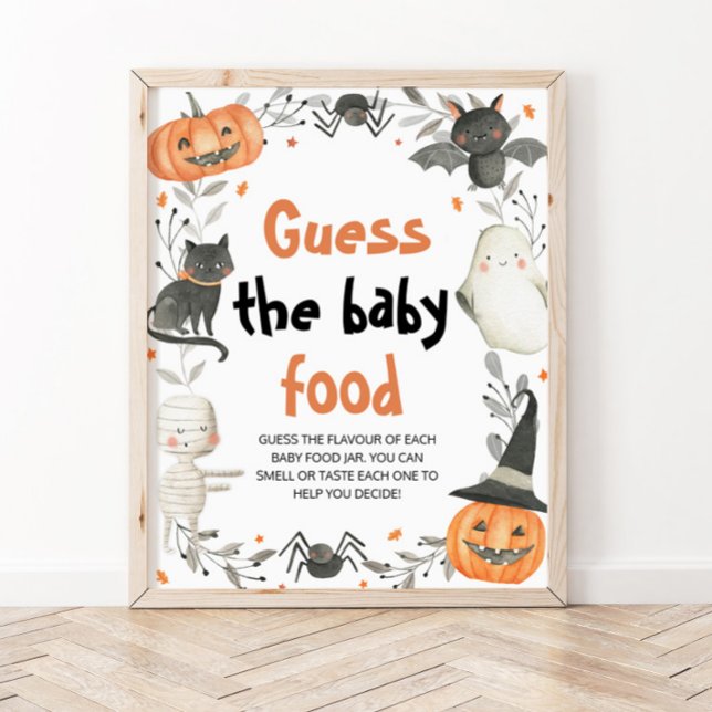 Poster Jolie Halloween Guess the Sweet Mess Baby shower (Créateur téléchargé)