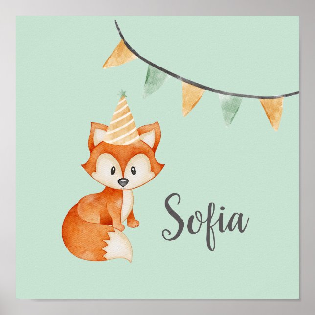 Poster Jolie Monnaie d'Anniversaire Casquette de la fête  (Devant)