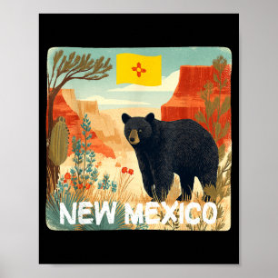Poster Jolie nature du Nouveau-Mexique avec graphique d'a