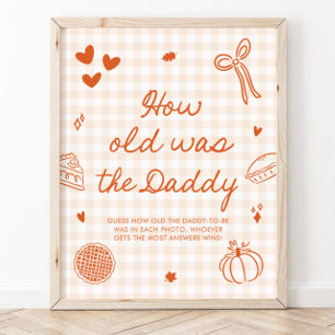 Poster Jolie Orange Gingham Cutie Pie Quel âge avait le P