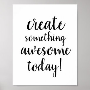 Poster Jolie phrase de motivation typographique