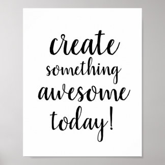 Poster Jolie phrase de motivation typographique