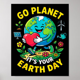 Poster Jolie planète Terre jour du cœur 2026 nature proté