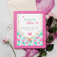 Jolie rose rose florale ruban doré Baby shower