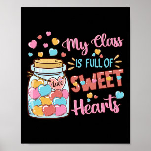 Poster Jolie Saint-Valentin Mon Cl Est Plein De Cœurs Suc