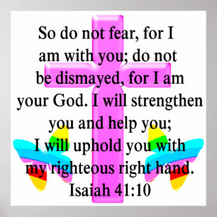 POSTER JOLIE SCRIPTURE ISAIAH 41:10 CONCEPTION