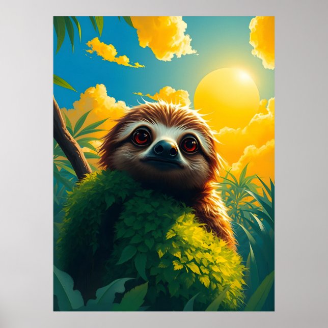 Poster Jolie Sloth (Devant)
