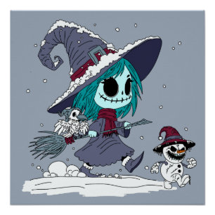 Poster Jolie sorcière d'hiver