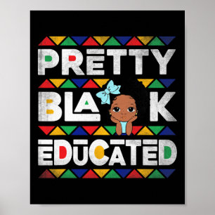 Poster Jolies filles noires et éduquées africaines afro A