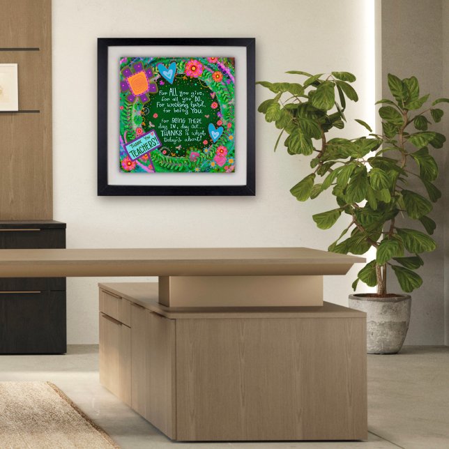 Poster Jolies professeurs de Merci apprécient l'inspiriti (Créateur téléchargé)