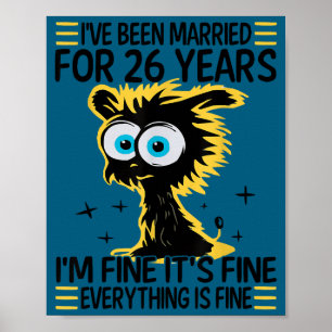 Poster Jolis couples drôles pour leur 26e anniversaire de