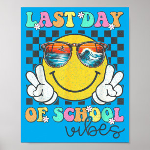 Poster Jolis Derniers Jours D'école Vibes Filles Enfants