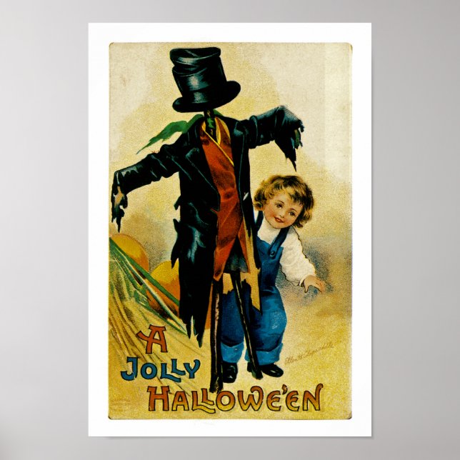 Poster Jolly Halloween Scarecrow (Devant)