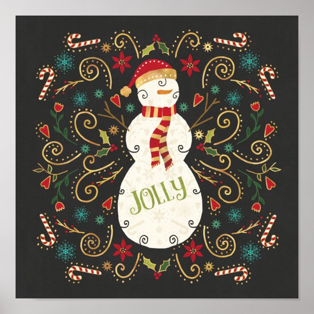 Poster Jolly Otomi Holiday Snowman (Devant)