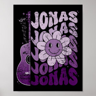 Poster Jonas Prénom J'adore Jonas Fille Groovy 80's Vinyl