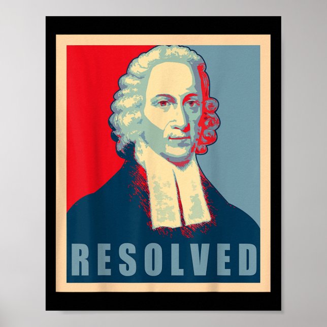 Poster Jonathan Edwards Resolved Calvinist Reformed  (Devant)