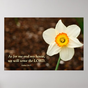 Poster Jonquille de vers de bible de 24h15 de Joshua