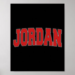 Poster Jordan Mn Minnesota Style Varsity États-Unis Sport