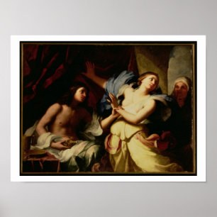 Poster Joseph avec l'épouse de Potiphar