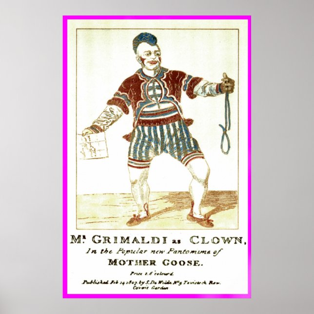 Poster - Joseph 'Joey' Grimaldi Jnr als 'Clown' (Vorne)