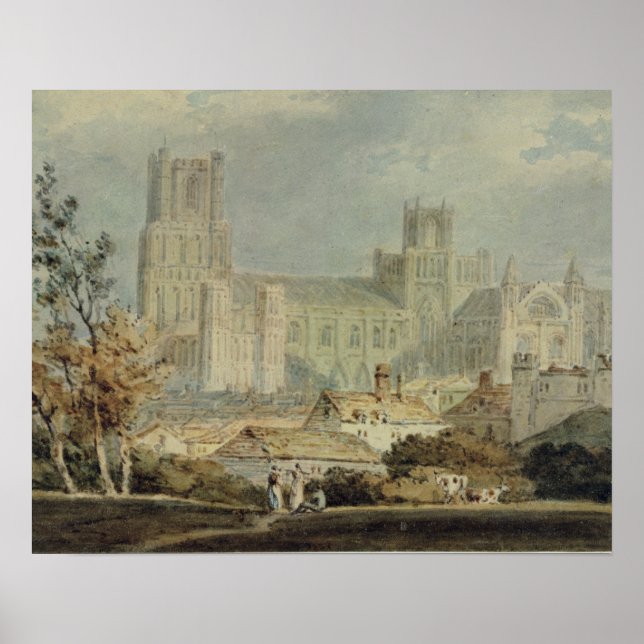 Poster Joseph Mallord William Turner | Vue d'Ely Cathed (Devant)