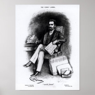 Poster Joseph Pulitzer "de la curiosité", 1887