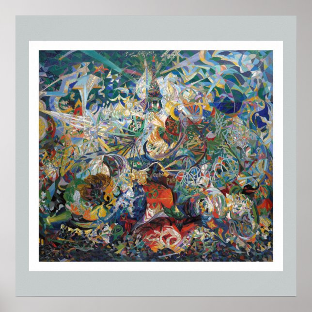 Poster Joseph Stella - Coney Island, Mardi Gras (Devant)