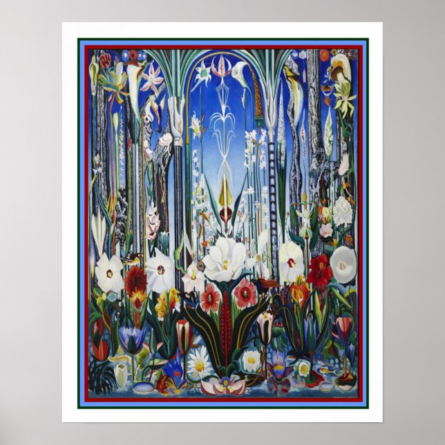 Poster Joseph Stella "Fleurs Italie" 1931 16x20 (Devant)