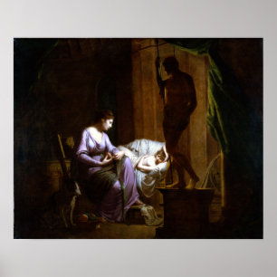 Poster Joseph Wright of Derby Pénélope se démêlant son