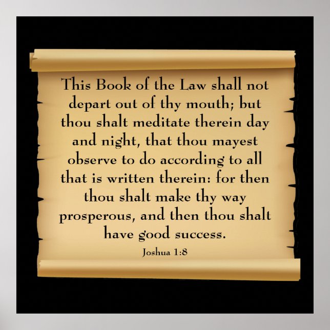 Poster Joshua 1:8 (Devant)