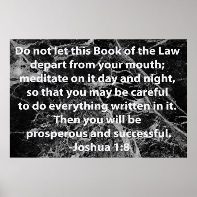 Poster Joshua 1:8 (Devant)