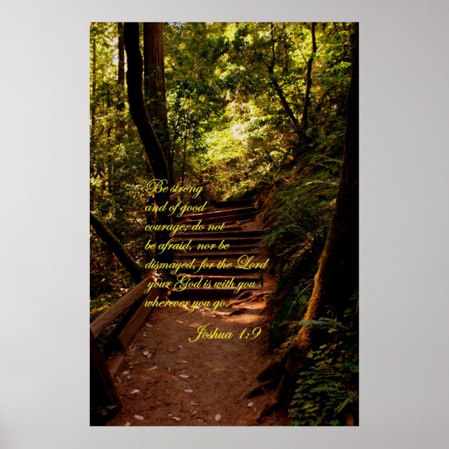 Poster Joshua 1:9 N'ayez pas peur (Devant)