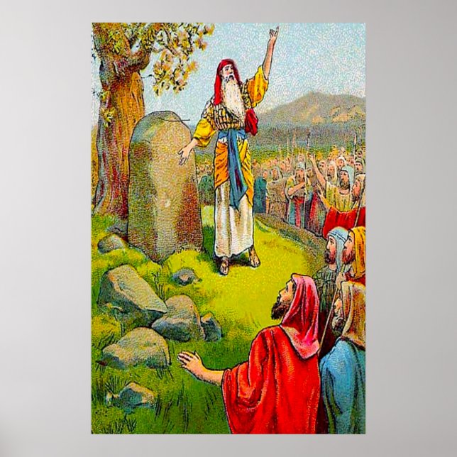 Poster Joshua 24:1-15 L'affiche d'adieu de Joshua (Devant)