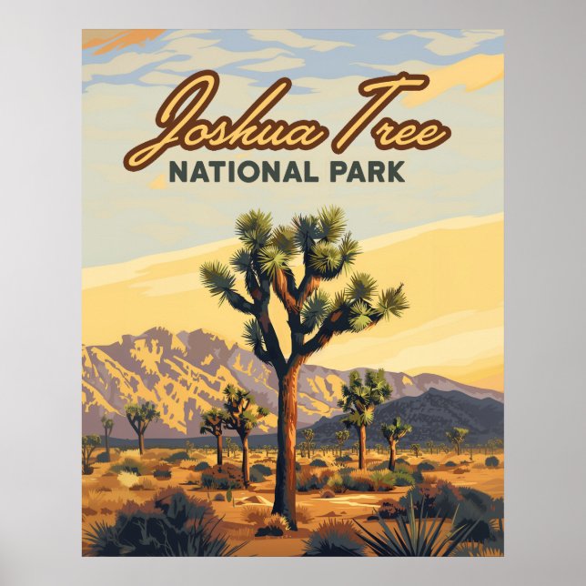 Poster Joshua Tree National Park California Desert (Devant)