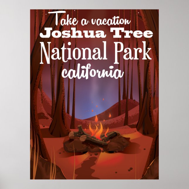 Poster Joshua Tree National Park, Californie Voyage (Devant)