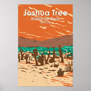 Poster Joshua Tree National Park Turkey Flats Sand Dunes